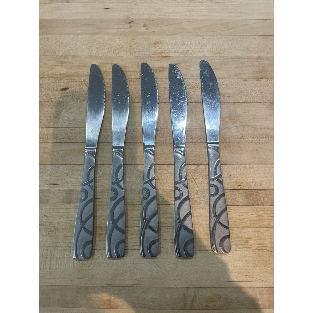 Set Of 5 Cambridge CONQUEST Stainless Flatware Dinner Butter Knives 8"